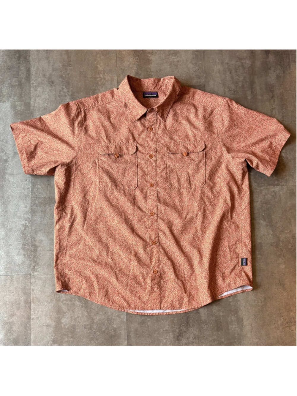 Patagonia Self Guided Hiking Shirt Mens XL Orange